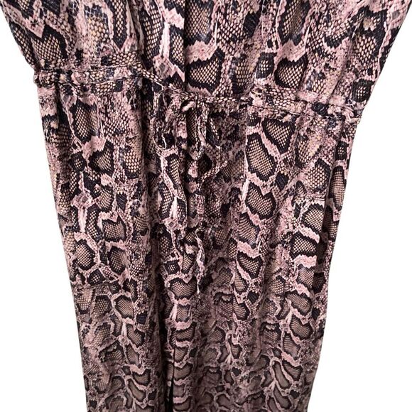 All Saints Tate Misra Asymmetric Hem Dress Elegant Snake Print Maxi Dress in S - Picture 9 of 13